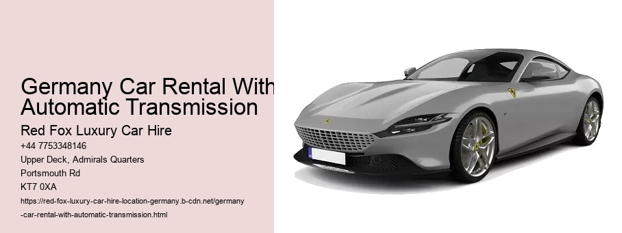 Germany Car Rental With Automatic Transmission